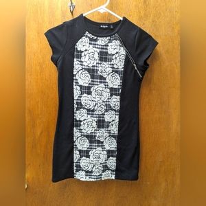 Kidpik black and white short dress